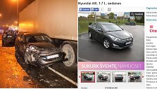 Sudaužytas &bdquo;Hyundai i40&ldquo; parduodamas kaip sveikas