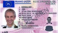 Lenki&scaron;ko vairuotojo pažymėjimo pavyzdys