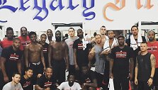 &bdquo;Houston Rockets&ldquo; komanda po treniruotės