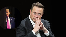 Verslininkas Elonas Muskas ir buvęs JAV prezidentas Donaldas Trumpas