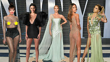 &bdquo;Oskarų&ldquo; dūzgių vie&scaron;nios (i&scaron; kairės): Bleona Qereti, Kendall Jenner, Rosie Huntington-Whiteley, Alesandra Ambrosio ir Paris Jackson