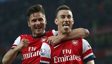 Olivier Giroud ir Laurentas Koscielny