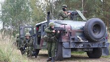 Lietuvos didžiosios kunigaik&scaron;tienės Birutės ulonų bataliono kariai surengė vadaviečių skleidimo pratybas.