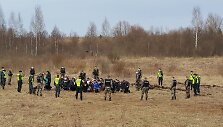 Pasieniečių pratybų akimirka