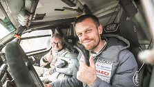 Saulius Jurgelėnas ir Vaidotas Žala po fini&scaron;o 8-ame greičio ruože