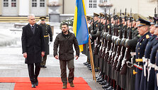 Prezidentūroje įvyko oficiali Ukrainos vadovo Volodymyro Zelenskio pasitikimo ceremonija