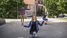  Edukacinio-teatrinio žaidimo &bdquo;Pabėgimas i&scaron; teatro&ldquo; iniciatoriai