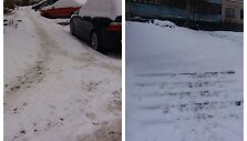 Nuo sniego nei&scaron;valyti kiemai ir laiptai Lazdynuose