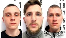 Kalėjimo bėglių trijulė (i&scaron; kairės): R.Žukauskas, E.Gandzelis, R.Finočenko