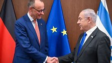 Vokietijos konservatorių lyderis Friedrichas Merzas su B. Netanyahu / Kobi Gideon / dpa/picture-alliance