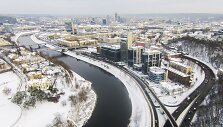Žiemi&scaron;kas Vilnius i&scaron; auk&scaron;tai