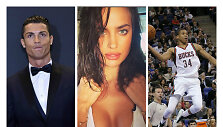 Cristiano Ronaldo, Irina Shayk ir Giannis Antetokounmpo