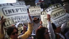 Demonstracija Meksikoje. Gyventojai reikalavo prezidento atsistatydinimo