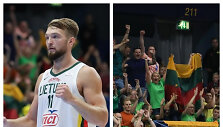 Domantas Sabonis ir Lietuvos rinktinės aistruoliai
