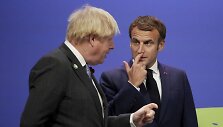 Borisas Johnsonas ir Emmanuelis Macronas