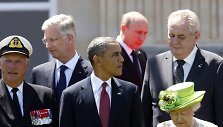 Pasaulio lyderiai, tarp jų - Barackas Obama ir Vladimiras Putinas, i&scaron;silaipinimo Normandijoje minėjime Prancūzijoje