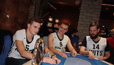 Mantas Bagočius (kairėje), Artūras Jacikas (centre) ir Justas Sema&scaron;ka / pokernews.lt nuotr.