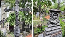 Paminklas Bernardinų kapinėse &ndash; prie&scaron; ir po apgadinimo