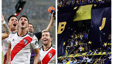 &bdquo;River Plate&ldquo; futbolininkai ir &bdquo;Boca Juniors&ldquo; sirgaliai