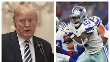 Donaldas Trumpas ir &bdquo;Dallas Cowboys&ldquo; žaidėjas Ezekielis Elliotas