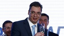 Serbijos pažangos partijos (SNS) lyderis Aleksandaras Vučičius