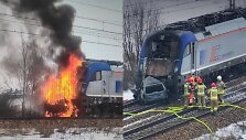 Traukinių ir automobilio avarija Lenkijoje