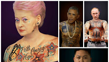 Armino Raugevičiaus kūryba &ndash; &bdquo;tatuiruota&ldquo; Dalia Grybauskaitė, Barackas Obama, Vladimiras Putinas, Kim Jong Unas