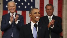 JAV prezidentas Barackas Obama skaito savo metinį prane&scaron;imą