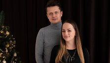 Inetos Puzaraitės-Žvagulienės ir Ąžuolo Žvagulio kalėdinė fotosesija