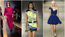 I&scaron; kairės: &bdquo;Gucci&ldquo;, Mary Katrantzou, &bdquo;Saint Laurent&ldquo; suknelės