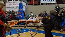 Eivydas Molo&scaron;čiakas areną paliko su medikų pagalba
