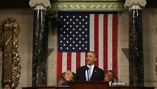 JAV prezidentas Barackas Obama skaito savo metinį prane&scaron;imą