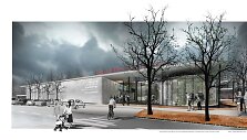 Naujosios Vilkavi&scaron;kio autobusų stoties vizualizacija