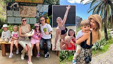 Laura Mazalienė su &scaron;eima Tenerifėje