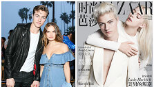 Modelis Lucky Blue Smithas su drauge Stormi Bree (kairėje) ir ant žurnalo vir&scaron;elio &ndash; su seserimi Pyper America