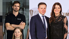 Vilhelmas Germanas ir Ieva Trinkūnaitė (nuotraukoje kairėje) bei Monika ir Mindaugas Navickai skrido privačiu lėktuvu į Dubajų