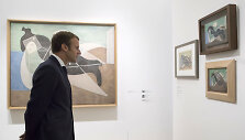 Prancūzijos prezidentas Paryžiuje atidarė didelę Picasso parodą