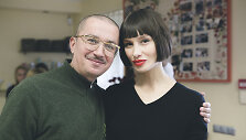 Aleksandras Pogrebnojus su žmona Monika