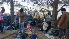 Migrantai Lenkijos pasienyje