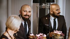 Remigijus Žiogas su uo&scaron;viene Romualda 