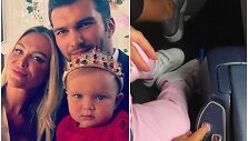 Žilvinas Tratas ir Julija Lubičanskaja su dukra Lukerija
