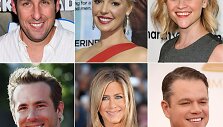 Adamas Sandleris, Katherine Heigl, Reese Witherspoon, Ryanas Reynoldsas, Jennifer Aniston ir Mattas Damonas