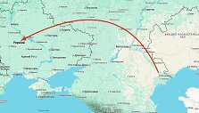Balistinės raketos skrydis i&scaron; Astrachanės į Dniprą
