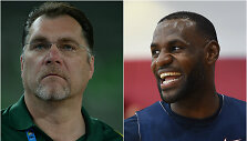 Arvydas Sabonis ir LeBronas Jamesas
