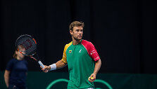 Laurynas Grigelis prie&scaron; Mirzą Basičių