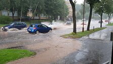 &Scaron;iauliai skęsta po gausaus lietaus