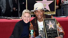 Ellen DeGeneres ir Pharrellas Williamsas