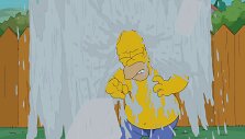 Houmeris Simpsonas priima ledinio vandens i&scaron;&scaron;ūkį