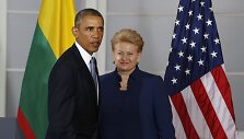 JAV prezidentas Barackas Obama ir Lietuvos prezidentė Dalia Grybauskaitė
