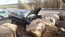 &bdquo;Volvo&ldquo; avarija Verk&scaron;nionių kaime, Vilniaus rajone.